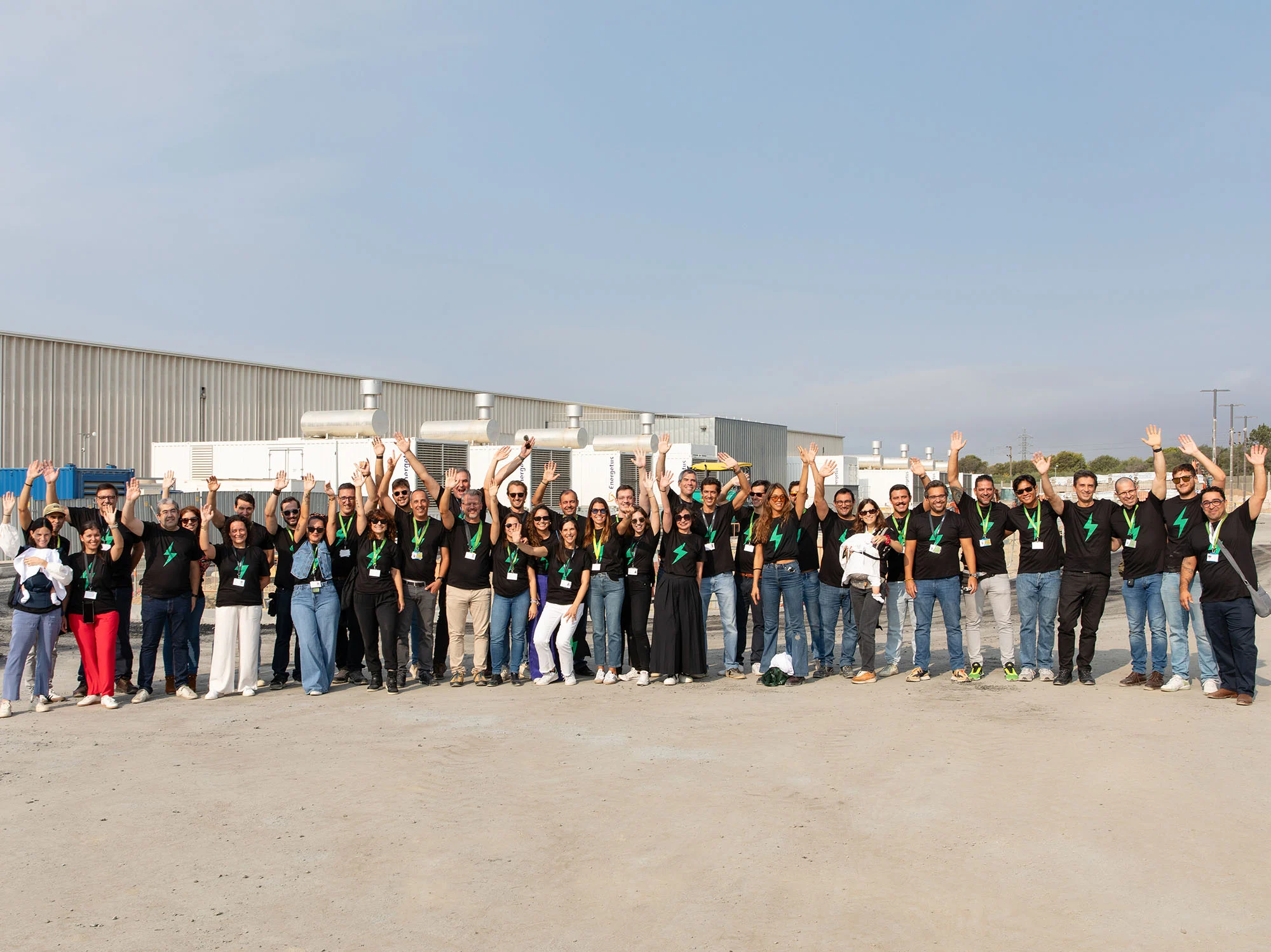 The Start Campus team gathered outside the data centre campus